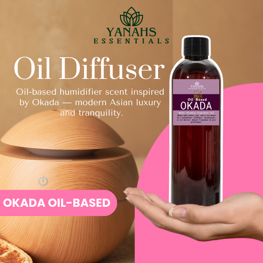 Okada Oil-Based Fragrance – For Humidifiers, Revitalizers, Reed & Hanging Diffusers, Candle Burners