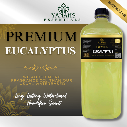 Premium Water-Based Eucalyptus Scent – 1L | For Humidifiers, Air Fresheners, Linen Sprays & Revitalizers | Enhanced with Added Fragrance Oil for a Stronger, Longer-Lasting Scent