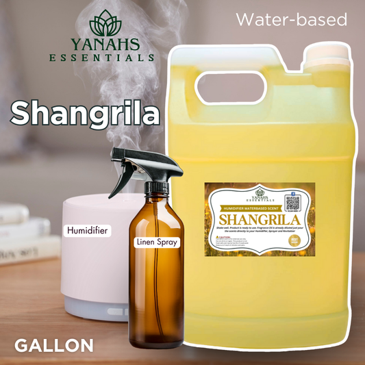 Shangrila Water-Based Aroma Scent – 1 Gallon | Perfect for Humidifiers, Air Revitalizers, Fresheners & Linen Sprays