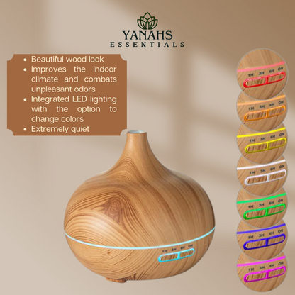 550ml Wood Grain Ultrasonic Aromatherapy Humidifier