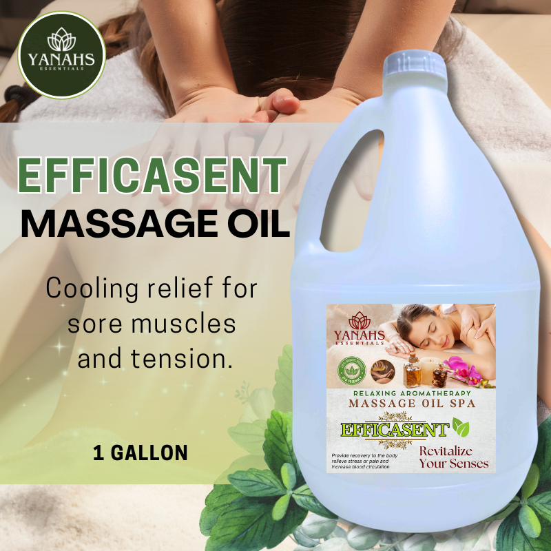 Efficascent Relaxing Massage Oil – 1 Gallon – Ideal for Spa, Clinic, and Personal Use