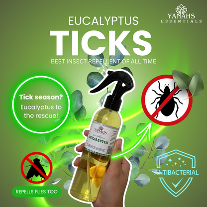 Eucalyptus All-in-One Water-Based Spray – Natural Air Refresher & Insect Repellent for Mosquitoes, Ticks & Flies
