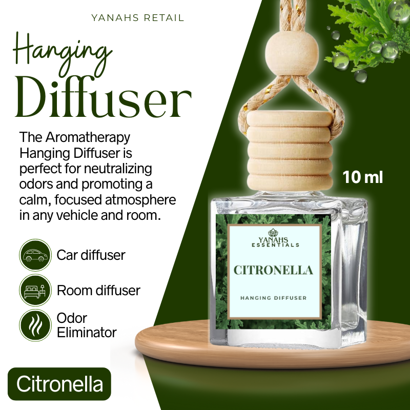 Aromatheraphy Hanging Diffuser – 10ml Scented Oil Bottle for Car, Wardrobe & Small Spaces
