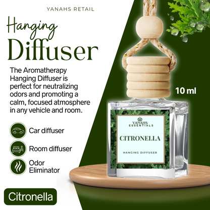 Aromatheraphy Hanging Diffuser – 10ml Scented Oil Bottle for Car, Wardrobe & Small Spaces