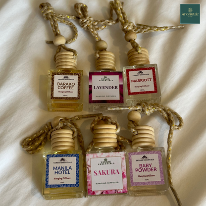 Aromatheraphy Hanging Diffuser – 10ml Scented Oil Bottle for Car, Wardrobe & Small Spaces