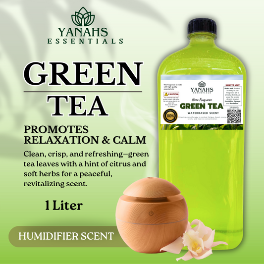 Green Tea Humidifier Scent Waterbased 1L - Perfume Inspired Scent