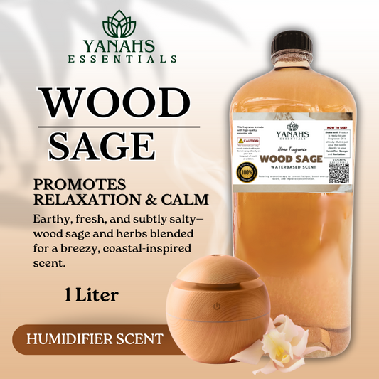 Wood Sage Humidifier Scent Waterbased 1L - Perfume Inspired Scent