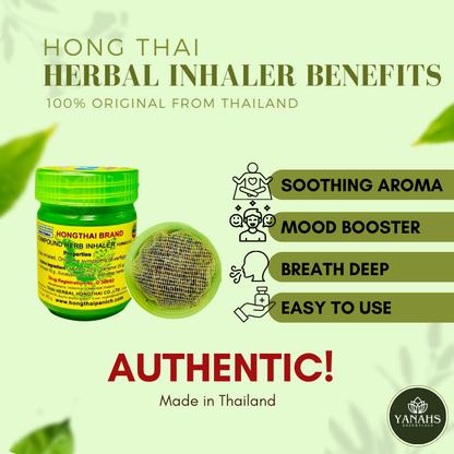 Original Hong Thai No.1 Traditional Thailand Herbal Inhaler