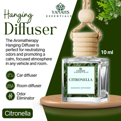 Citronella Scent Hanging Diffuser – 10ml Fragrance Oil Bottle for Car, Wardrobe & Small Spaces