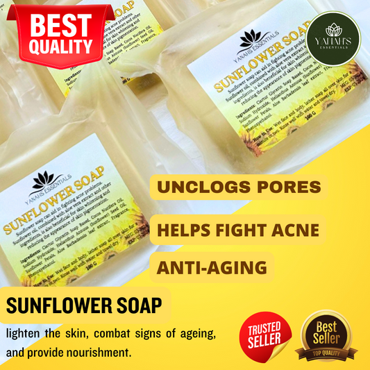 Sunflower Soap – Moisturizing & Lightening Skin Bar, Rich in Antioxidants