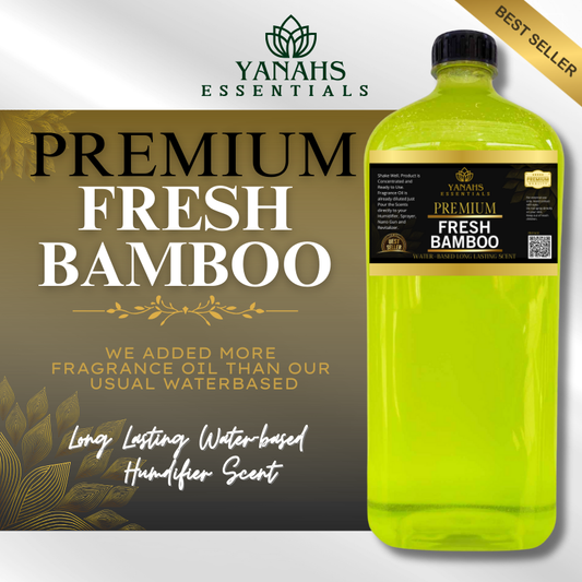 Premium Water-Based Fresh Bamboo  Scent – 1L | For Humidifiers, Air Fresheners, Linen Sprays & Revitalizers | Enhanced with Added Fragrance Oil for a Stronger, Longer-Lasting Scent