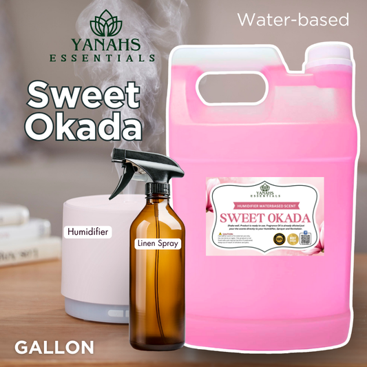 Sweet Okada Water-Based Aroma Scent – 1 Gallon | Perfect for Humidifiers, Air Revitalizers, Fresheners & Linen Sprays