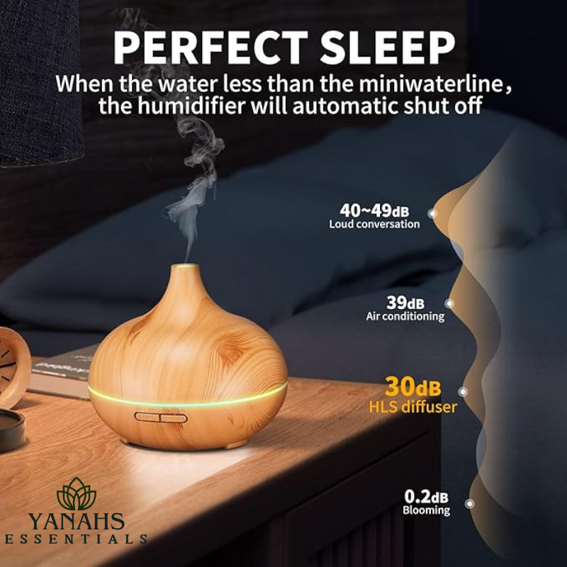 550ml Wood Grain Ultrasonic Aromatherapy Humidifier