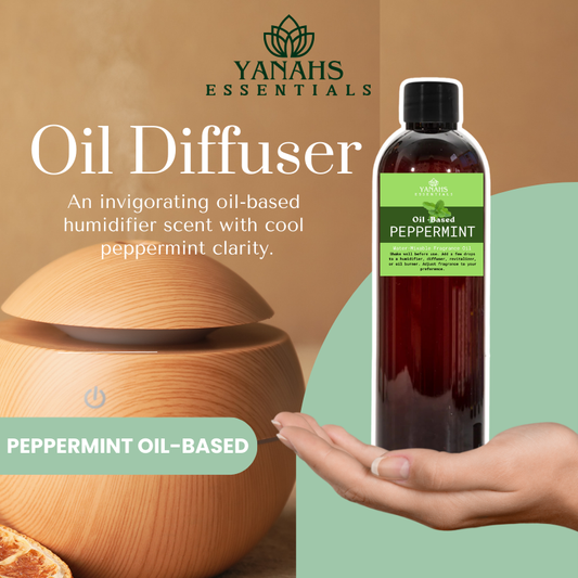 Peppermint Oil-Based Fragrance – For Humidifiers, Revitalizers, Reed & Hanging Diffusers, Candle Burners