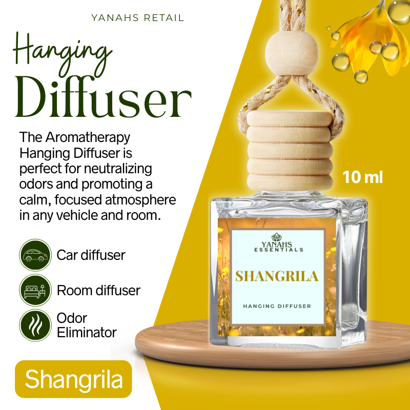 Aromatheraphy Hanging Diffuser – 10ml Scented Oil Bottle for Car, Wardrobe & Small Spaces