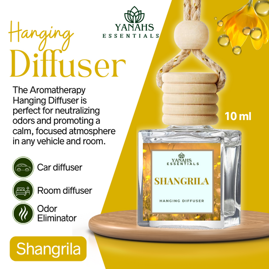 Shangrila Scent Hanging Diffuser – 10ml Fragrance Oil Bottle for Car, Wardrobe & Small Spaces