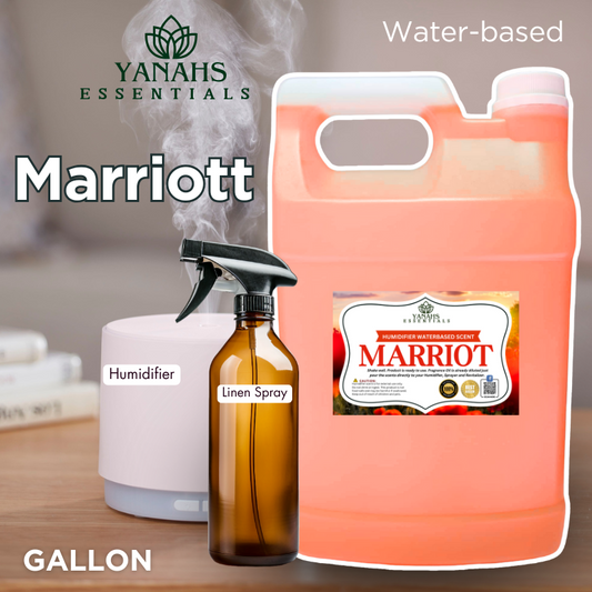 Marriott Water-Based Aroma Scent – 1 Gallon | Perfect for Humidifiers, Air Revitalizers, Fresheners & Linen Sprays