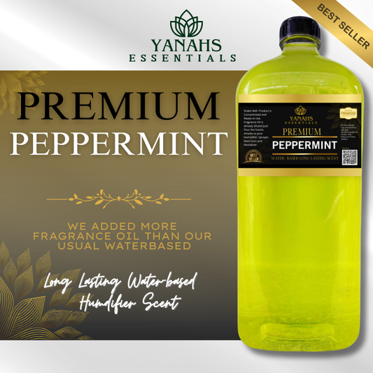 Premium Water-Based Peppermint  Scent – 1L | For Humidifiers, Air Fresheners, Linen Sprays & Revitalizers | Enhanced with Added Fragrance Oil for a Stronger, Longer-Lasting Scent