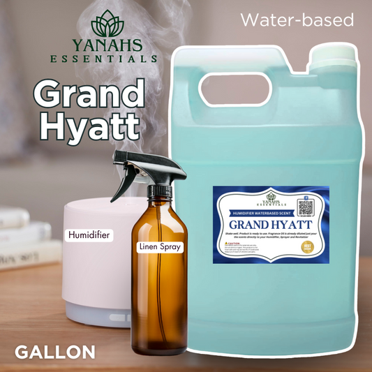 Grand Hyatt Water-Based Aroma Scent – 1 Gallon | Perfect for Humidifiers, Air Revitalizers, Fresheners & Linen Sprays