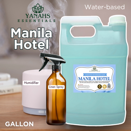 Manila Hotel Water-Based Aroma Scent – 1 Gallon | Perfect for Humidifiers, Air Revitalizers, Fresheners & Linen Sprays