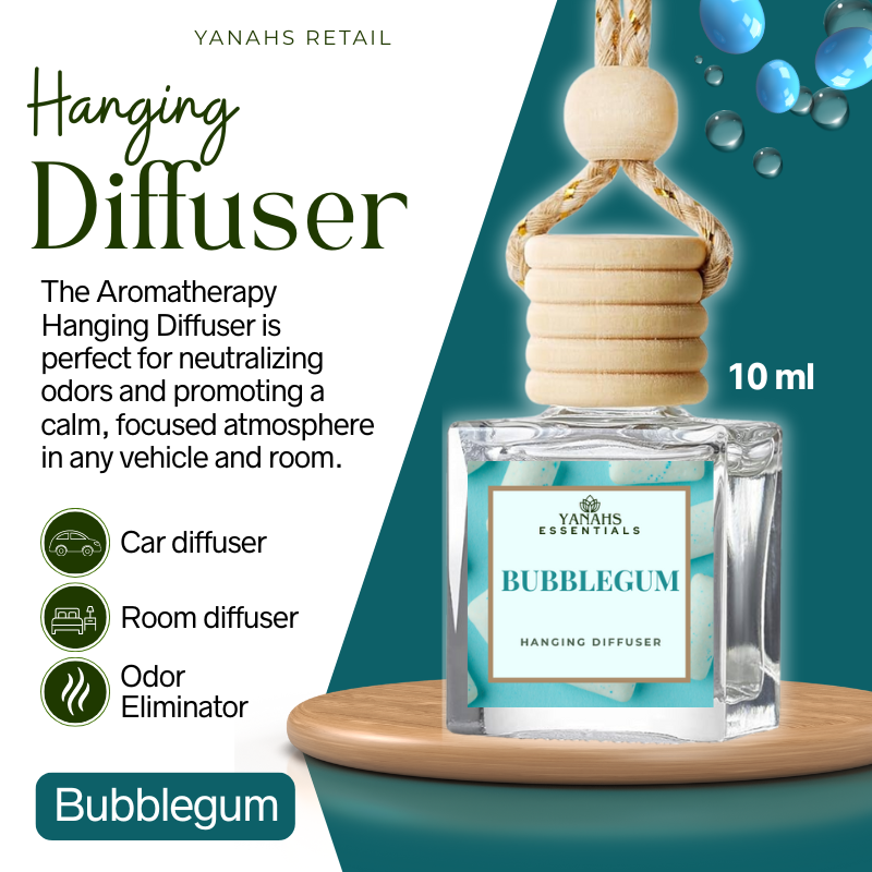 Aromatheraphy Hanging Diffuser – 10ml Scented Oil Bottle for Car, Wardrobe & Small Spaces