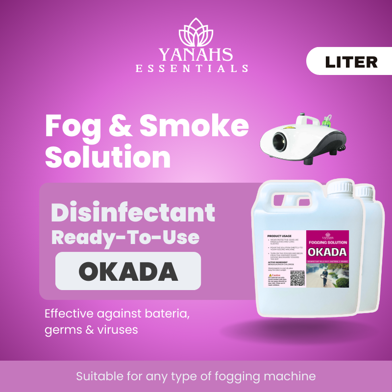 Okada Scent Fogging Disinfectant Solution | 1 Liter -Suitable for Fogging Machine & Ready to Use