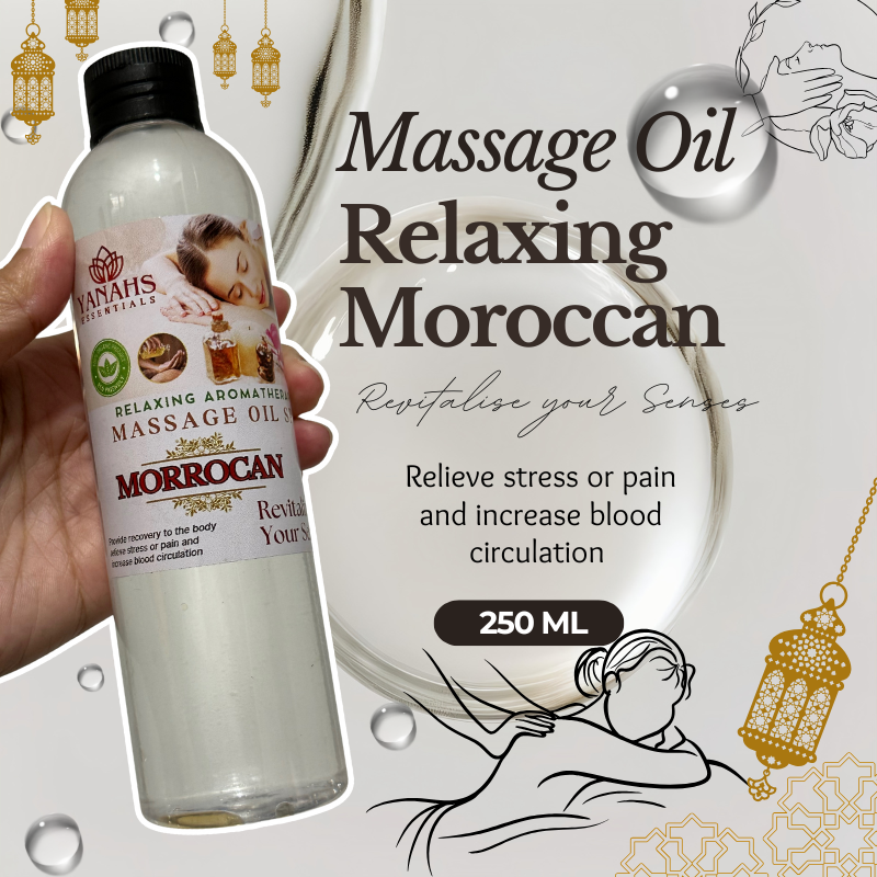 250ml Moroccan Massage Oil – Relaxing & Revitalizing Care