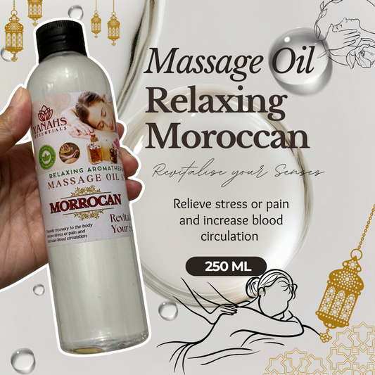 250ml Moroccan Massage Oil – Relaxing & Revitalizing Care
