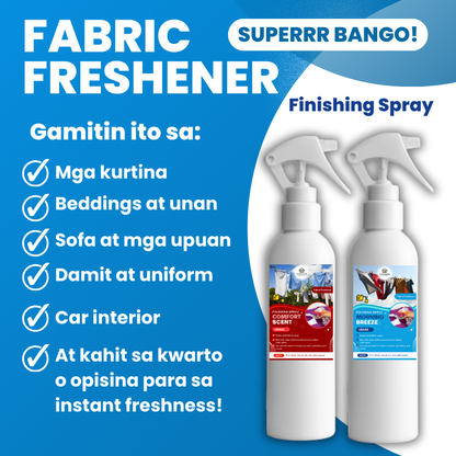 Fabric Freshener Finishing Spray - Neutralizing odors in fabric furniture or car interiors