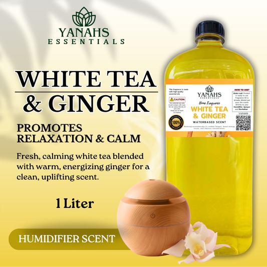 White Tea & Ginger Humidifier Scent Waterbased 1L - Nature Scent